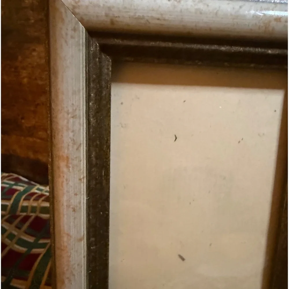 Vintage Style Gold and Cream Distressed Picture Frame Set of 2 for 4x6 Photos